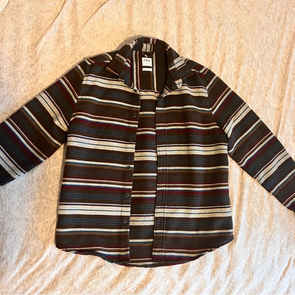 Zara Flannel Button down shirt